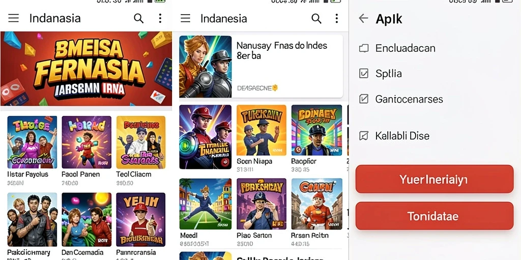 Tampilan awal permainan yang menarik dan penuh warna.