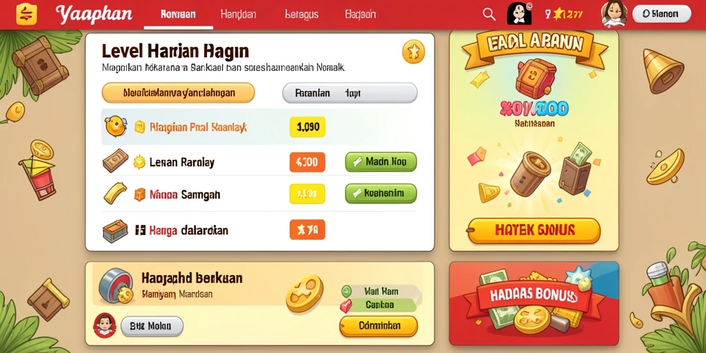 Tampilan karakter yang beragam dan menarik.