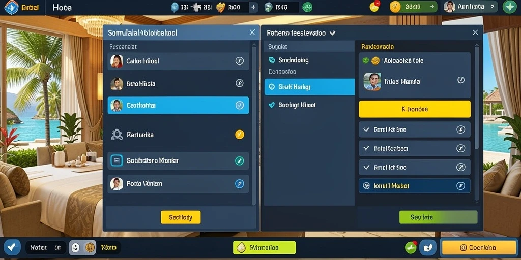 Screenshot pertama menampilkan antarmuka permainan yang menarik.